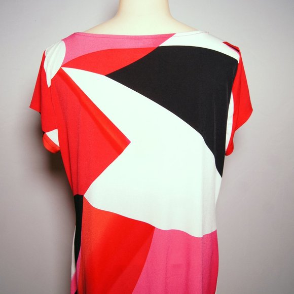 Worthington Womens Crew Neck Short-sleeved blouse, Petite Large - Picture 3 of 5